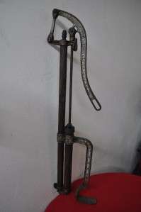 ANTIQUE COPPER AND CAST IRON HAND OPERATED BUCKET PUMP MFG. BY F. E 