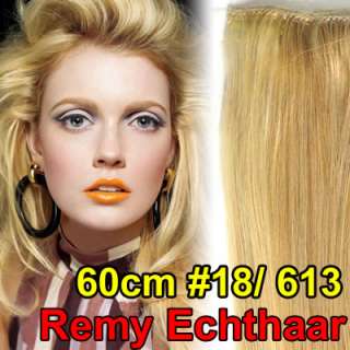 Clip in Remy Echthaar Extensions Haarverlängerung #1  