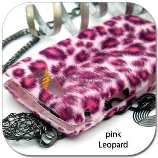 Leopard VELVET Hard Case Cover Blackberry Torch 9800  