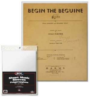 The BCW Sheet Music Sleeves are an acid free, archival quality product 