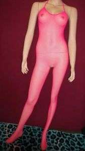 NETZ CATSUIT PINK Ouvert Bodystocking Gothic CYBER Punk  