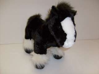 Dan Dee Collectors Choice Black White Horse Pony Plush  