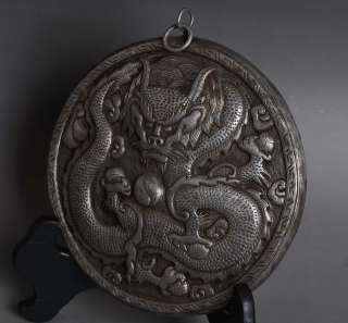 Iron Thangka! Tibet Buddhist Hand Engrave DRAGON  