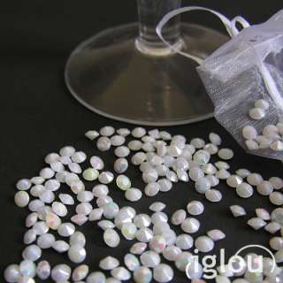 2000 White & Pearl Wedding Table Scatter Crystals 4.5mm  