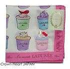 New LADUREE Paris Handkerchief / Mini Scarf Cup Cakes P