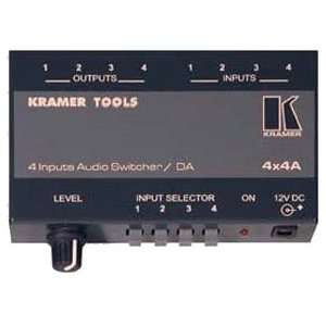  Kramer 4x14 Stereo Audio Switcher 4x4A Electronics