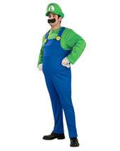 Mens Deluxe Super Mario Bros Luigi Costume