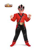 Toddler Muscle Red Power Ranger Samurai Costume