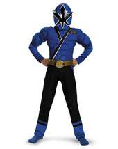 Boys Power Ranger Costumes   Child Classic Muscle Blue Power Ranger 