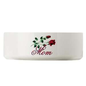  Large Dog Cat Food Water Bowl Mom with Roses for Mothers 