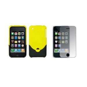  Yellow and Black Rubberized Slide On Cover Hard Case Cell Phone 