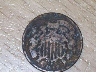 1867 2 CENT CIVIL WAR TIME COIN Nice Coin  