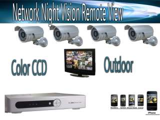 CH CCTV Security IR Camera DVR System 500GB Night Vis  