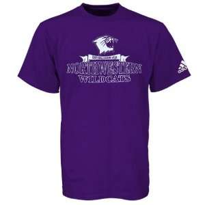  Adidas Northwestern Wildcats Purple Bracket Buster T shirt 