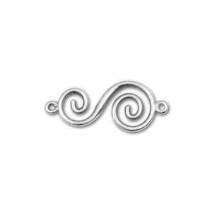  Antique Silver Plated Pewter Swirl Link Arts, Crafts 