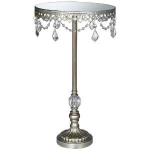  Antique Silver Beaded Large Cake Stand: Home & Kitchen