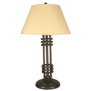   Table Lamp, Antique Bronze with Cream Shade #61919
