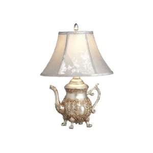 Antique Silver Teapot Accent Lamp 60w Max Polyresin 14 X 14 X 19 3/4 