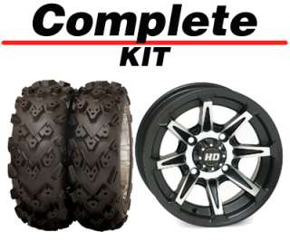 STI HD2 15x7 ATV Wheels on 26 STI Black Diamond DOT Tires for Polaris 