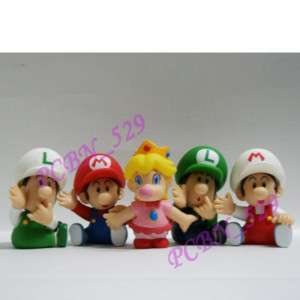   Bros Action Figure  Baby(Mario, Fire Mario, Luigi, Fire Luigi & Peach