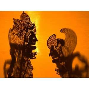 com Theatre Display of Balinese Shadow Puppets or Wayang, Ubud, Bali 