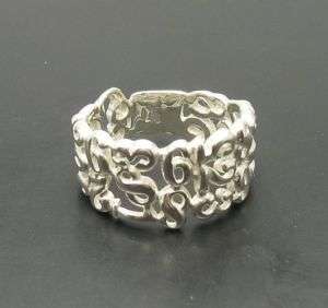 STYLISH STERLING SILVER RING BAND SOLID 925 FIGURES NEW  