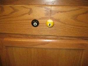 Billiard Pool Ball Drawer Knobs/Pulls No. 8 Ball  