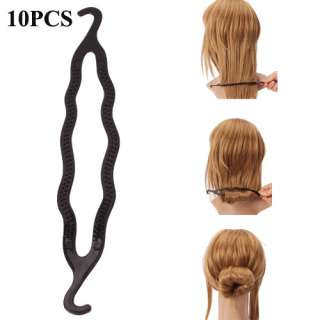 10PCS Black Magic Bun Hair Twist Styling Braid Tool Care Clip  