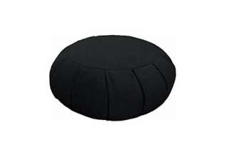 OneTouch Massage Zafu Meditation Cushion Round Buckwheat Fill   Black 