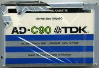 Vintage TDK Cassette Blank Tape AD C90 Dynamic 1979  