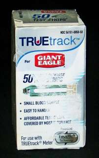 brand new t rue track blood glucose diabetic test strips expiration 5 