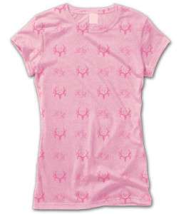 Bone Collector Ladies Burnout Pink T Shirt Hunting Tee  