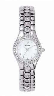 Bulova 96T14 Swarovski Crystal Mother of Pearl Dial Women’s Watch 
