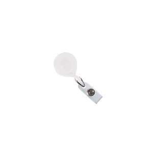   Bak Badge Reel with Strap and Belt Clip   25pk White: Office Products
