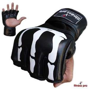 Grappling MMA gloves cage fight ufc boxing rex leather bone M   L   XL 