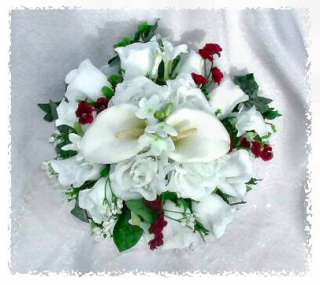CAKE TOPPER TOP Roses Calla Lilies 8 Centerpieces NEW  