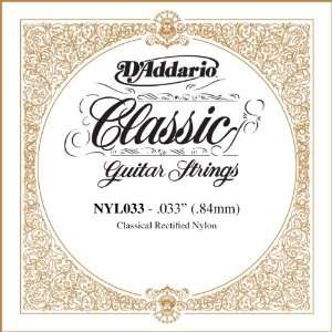   Nylon Classical Guitar Single String ,.033 Musical Instruments