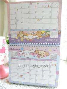 Sanrio Hello Kitty Desktop Table Calendar 2012 w Stickers  