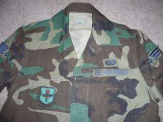Military BDU Shirt Maternity Camo Coat 12R US ARMY USAF Women Ladies 