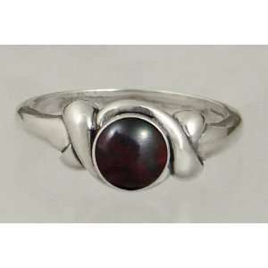   Sterling Silver Ring Featuring a Lovely Bloodstone Gemstone Jewelry