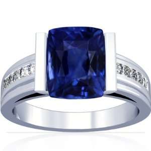   Cushion Cut Blue Sapphire Mens Ring (GIA Certificate) Jewelry