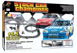 Life Like NASCAR Racing Stock Car Champions Slot Car Race Set Jimmie 