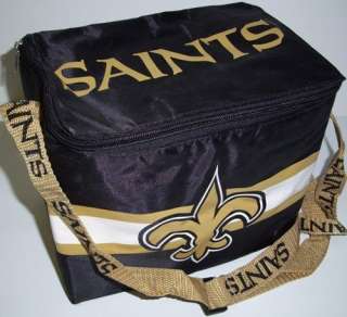 NEW ORLEANS SAINTS INSULATED SOFT LUNCH BOX COOLER BAG  