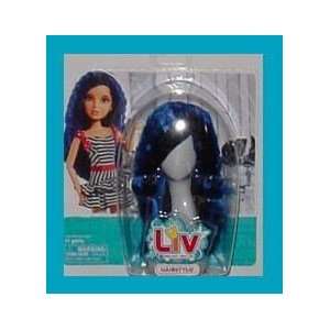  LIV Doll Wig Accessory   Blue Crimped Hairstyle Toys 