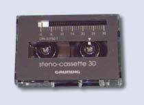 Grundig Steno cassettes, box of 5 stenocassette tapes  