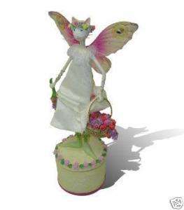 Westland Catwalk Fairy Cat Figurine Revolving Music Box  