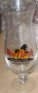 Hard Rock Cafe INDIANAPOLIS Hurricane Glass HRC Logo with Palm Trees 