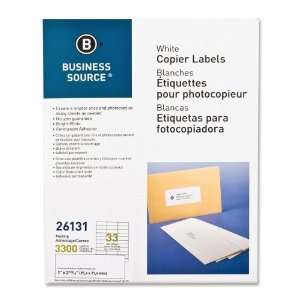  Business Source White Copier Mailing Label,1 Width x 2.75 