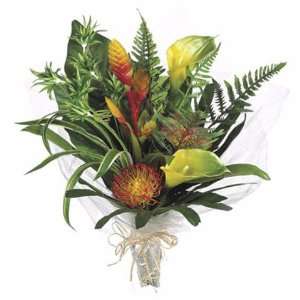  21 Calla Lily & Protea Silk Flower Bouquet Bundle  Orange 
