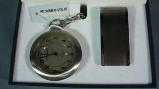 NWT Colibri Pocket Watch & Money Clip (S.S. & Titanium)  